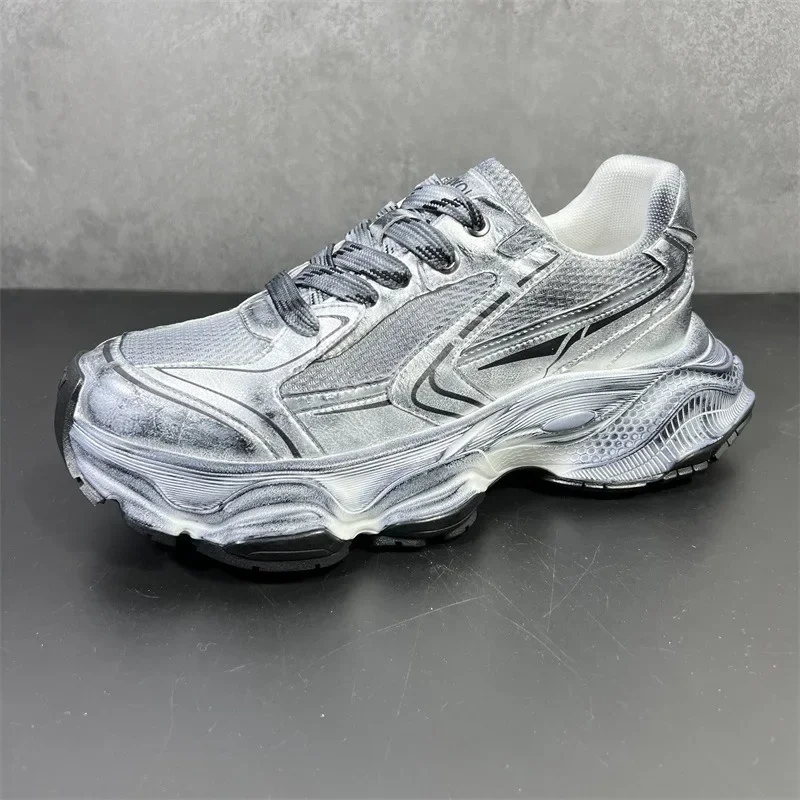 Массивные кроссовки мужские дизайнерские для бега модная повседневная сетчатая