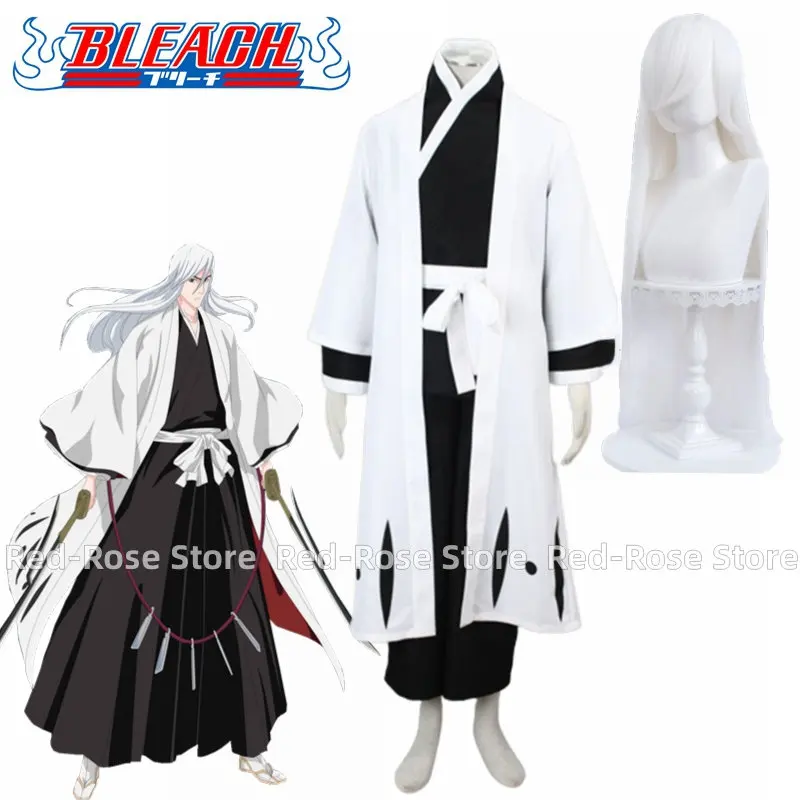 Аниме отбеливатель Jushiro Ukitake Косплей костюмы мужчины женщины парик на Хэллоуин Косплей Костюм женский