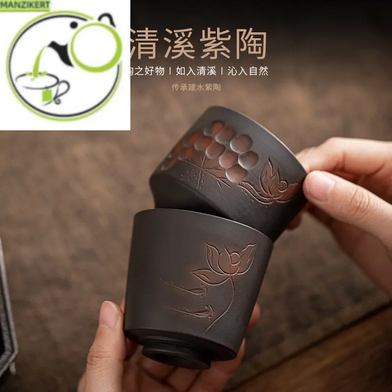 

Пурпурная керамика Юньнань, чайная чашка Jianshui ручной работы, слепой кинжал, керамическая чайная чашка кунг-фу, чайная чашка, чашка для мастера, чашка с одной чашкой, чашка
