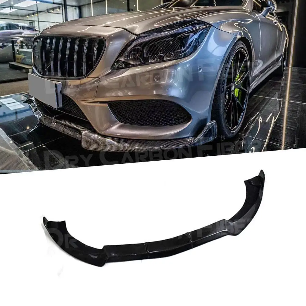 Передний бампер из углеродного волокна спойлер диффузор для подбородка Mercedes Benz