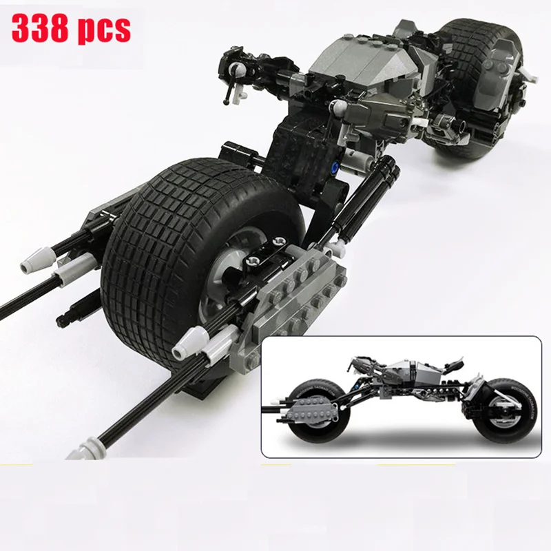 

decool 7115 New 338 pcs toy series classic movie model Bat-Pod building block girl boy toy Christmas birthday Gifts
