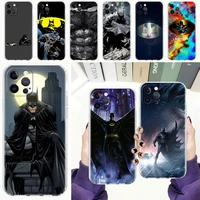 american batman case for apple iphone 13 pro max 11 12 mini 7 8 plus xr x antiscratch soft phone cover 6s xs se3 clear funda