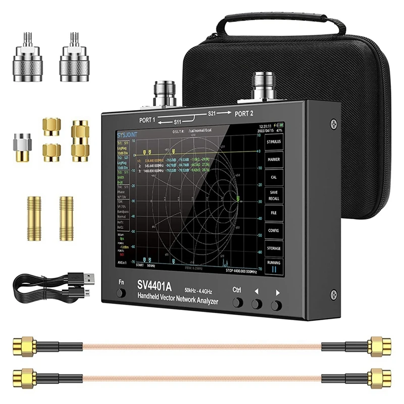 

Векторный анализатор сети Nanovna, 7 дюймов, 50 кГц-4,4 ГГц, Модернизированный анализатор SV4401A VNA для больших сенсорных экранов SWR/HF/VHF/UHF