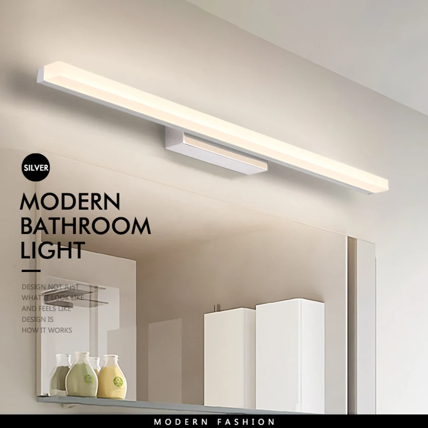 

Modern Bathroom Lights Stainless Steel LED Mirror Light Makeup Wall Lamp Vanity Lighting Fixtures Mirror Lamp AU81