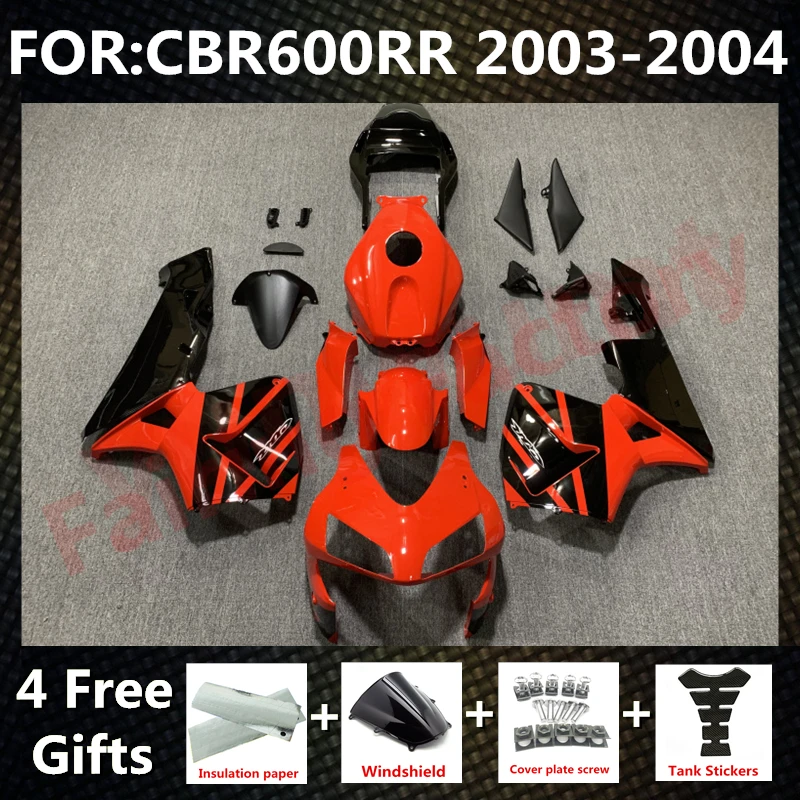 

Новый комплект обтекателей для мотоцикла ABS для CBR600RR F5 2003 2004 CBR600 RR CBR 600RR 03 04 полный обтекатель для кузова красный черный
