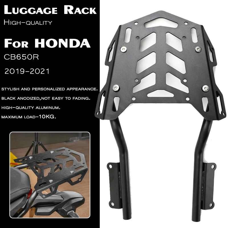 For HONDA CB650R CBR650R  2019-2021 Motorcycle Rear Luggage Rack Storage Rack Tail Box Holder Bracket Aluminum Durable Rack