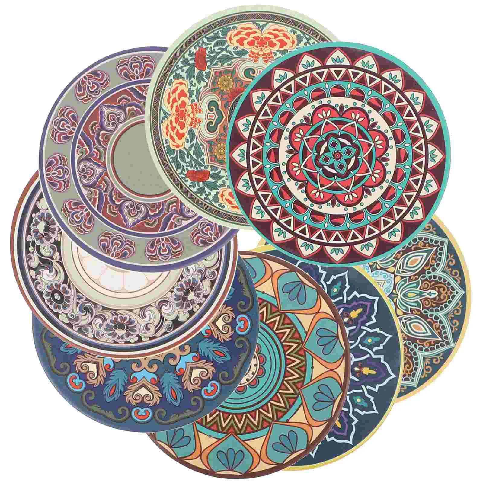 

8pcs Absorbent Coaster Indoor Coasters for Drinks Water Absorbing Coasters Random Style