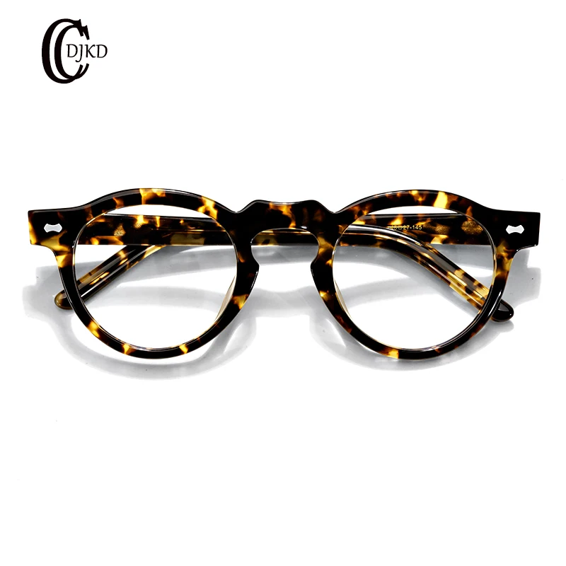 Новинка 2024 овальные очки в стиле ретро из ацетата оправа для очков мужчин и
