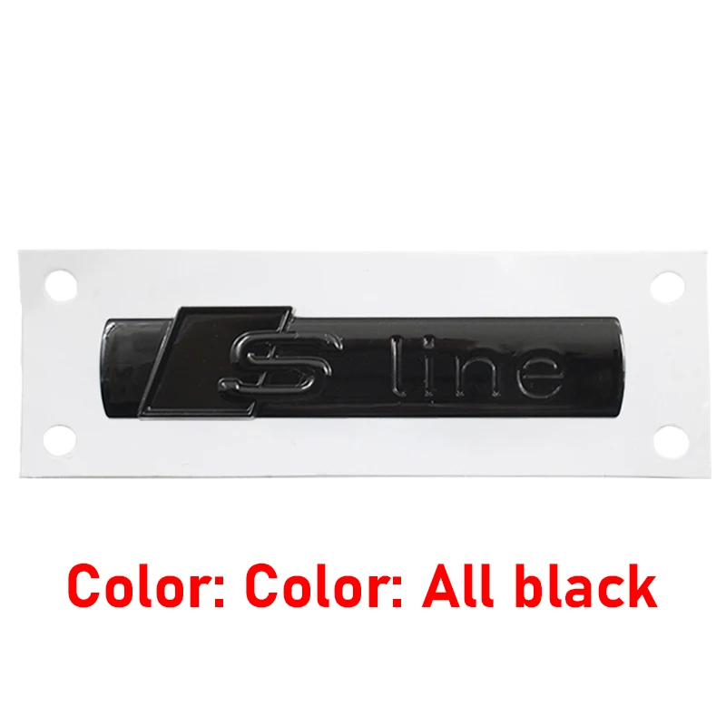 

Эмблема-наклейка Sline Logo ABS на боковое крыло автомобиля для Audi A1 A2 A3 A4 A5 A6 A7 A8 TT S3 S4 S5 S6 S7 Q2 Q3 Q5 Q7 Q8 RS3