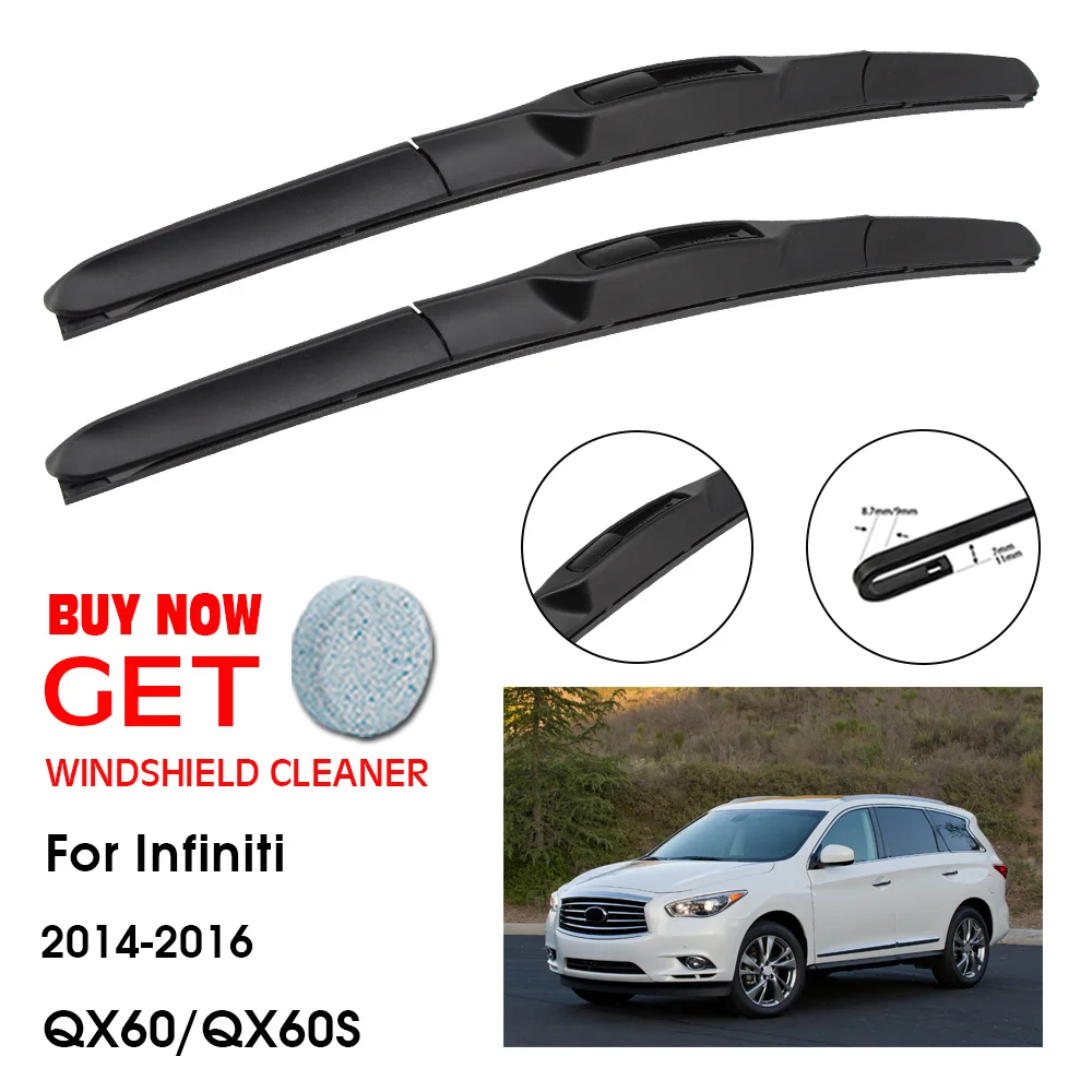 Стеклоочиститель для Infiniti QX60/QX60S, стеклоочистители для переднего стекла, 26 + 17 дюймов, 2014-2016, аксессуары