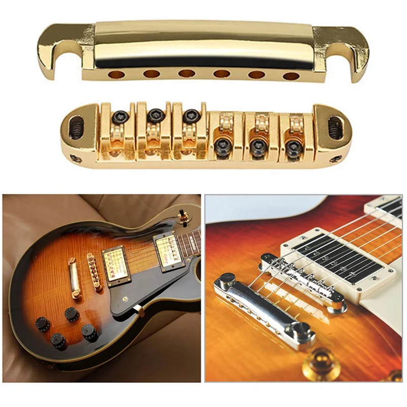 1 комплект из 6-струнной электрогитары Tune-O-Matic Bridge и Tailpiece С столбами для Les Paul SG LP