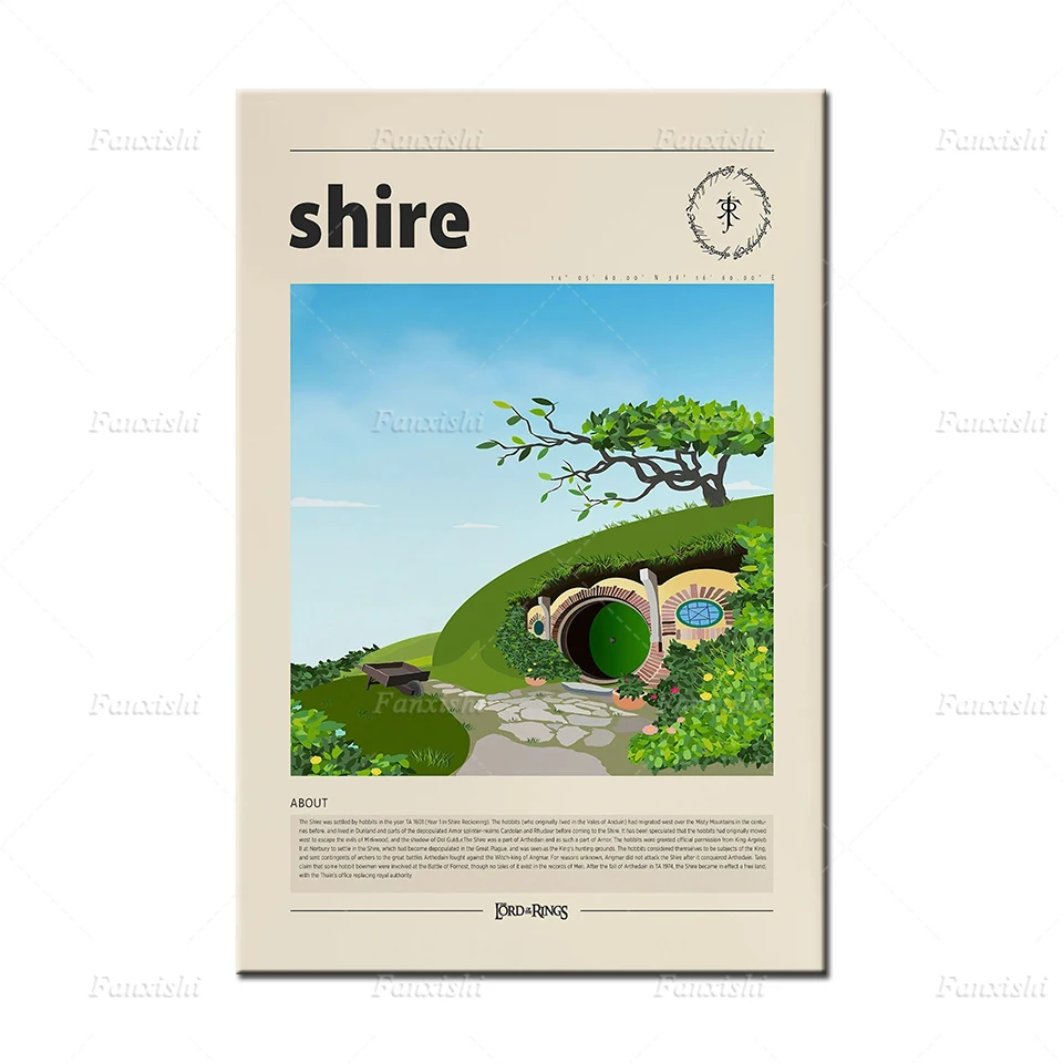 Ширская печать кинопостер Художественная винтажный постер минималистичный