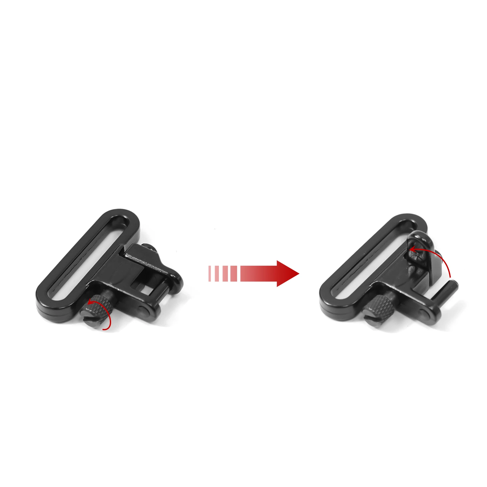 2PCS Tactical Quick Detach Swivels 1.25 inch Heavy Duty Outdoor Hunting Gun Accessories Rifle Sling Set for