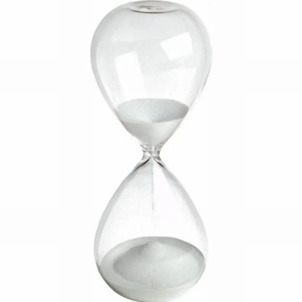 

Large Fashion Colorful Sand Glass Sandglass Hourglass Timer Clear Smooth Glass Measures Home Desk Decor Xmas Birthday Gift (Whit