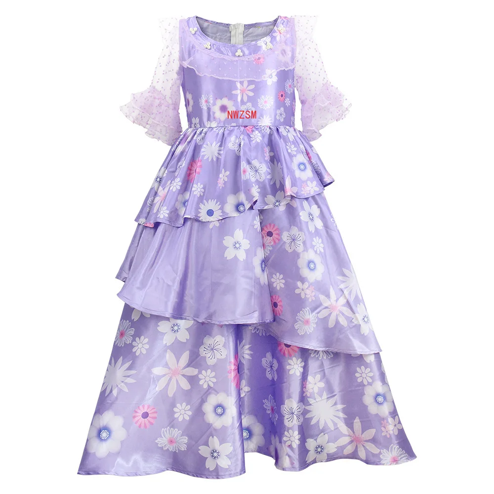 

Adults Kids Isabela Cosplay Costume For Women Girls Daily Dress Outfit Mesh Sleeves Suit Halloween Carnival