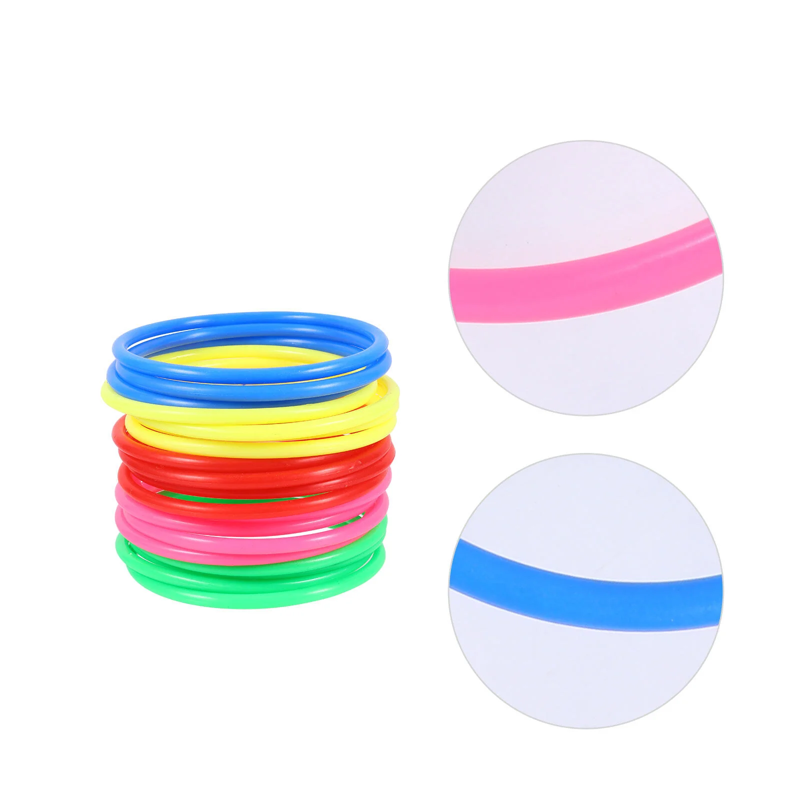 

24 Pcs Toys Kids Plastic Ring Interesting Rings Round Game Colorful Toss Thicken Practical Parent-child