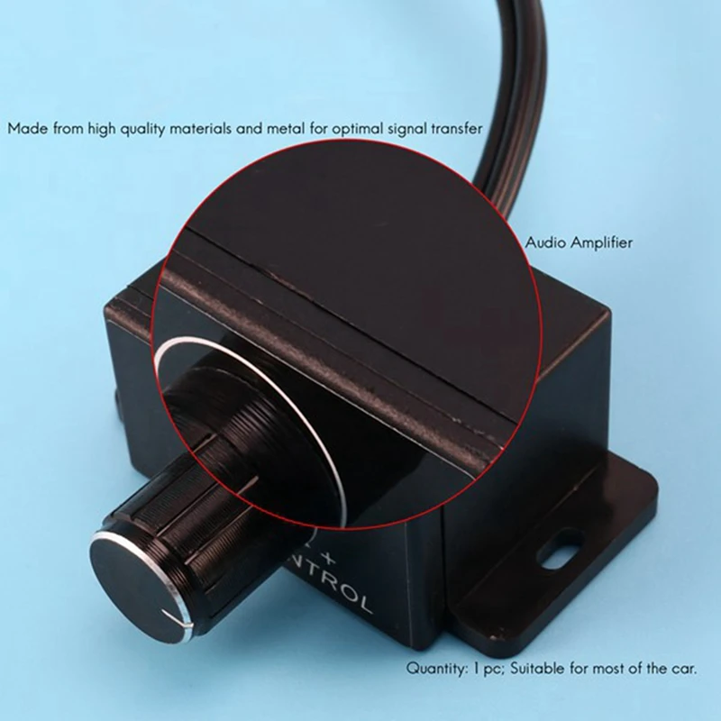 Универсальный автомобильный домашний аудиоусилитель Bass RCA ручка регулировки