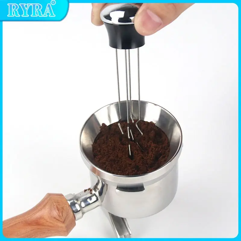 

Игла из нержавеющей стали для темпера для кофе многоразовый дистрибьютор для темпера инструмент для выравнивания кофейного порошка с игло...