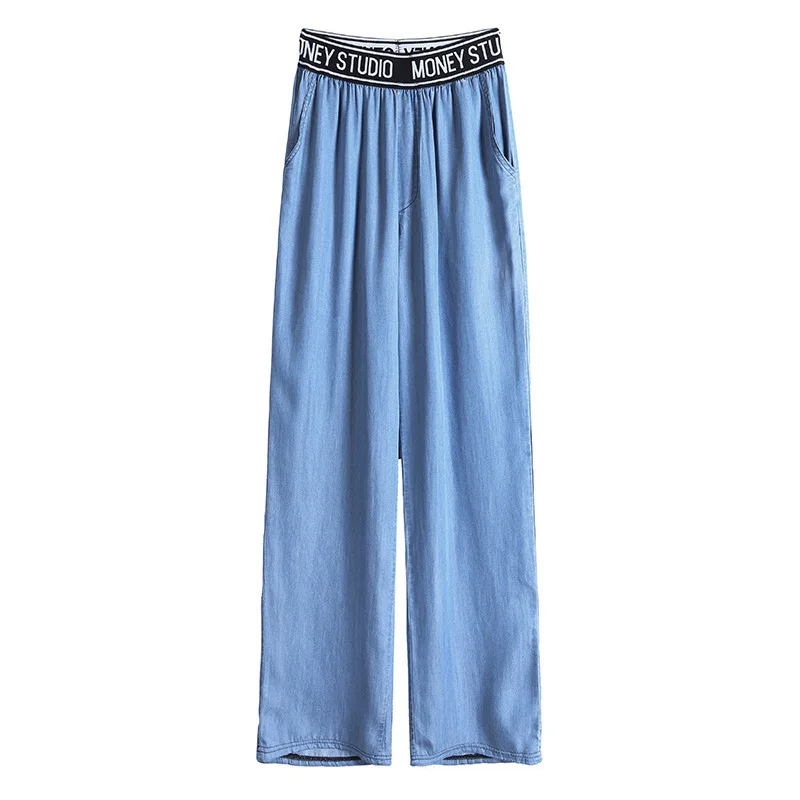 Тканевые штаны мешковатые джинсы с высокой талией широкие женские спортивные