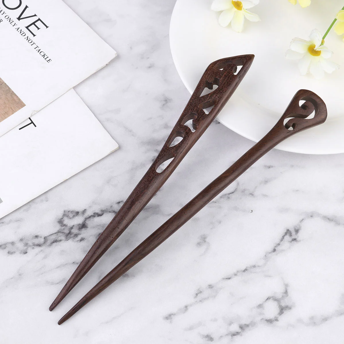 

Hair Wood Stick Chopsticks Chignon Pin Chinese Women Wooden Vintage Sticks Clip Hairpin Japanese Chopstick Carved Clips Forks
