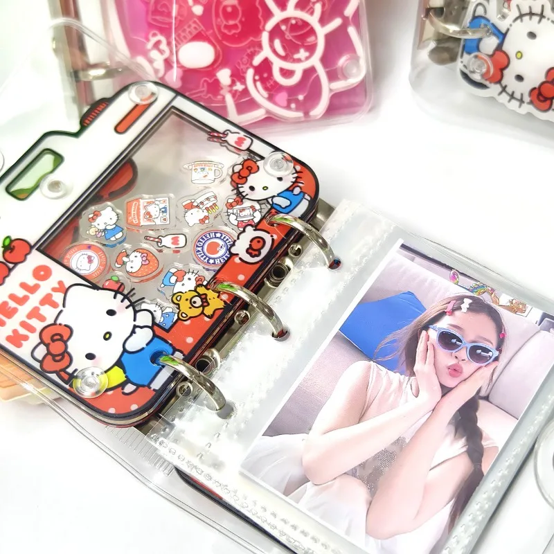 Фото Альбом-биндер для открыток Kawaii Hello Kitties с 20 страницами, 3-дюймовый фотоальбом для самостоятельного оформления, для коллекционеров K-pop, милый подарочный набор Sanrio №4