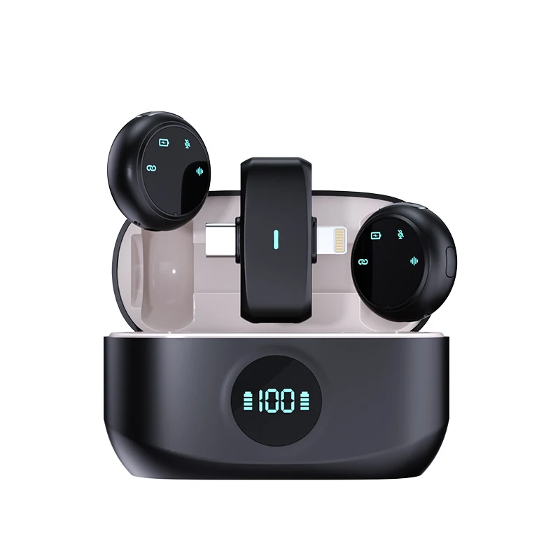 Беспроводной петличный микрофон K31 Pro цифровой дисплей с шумоподавлением для iPhone