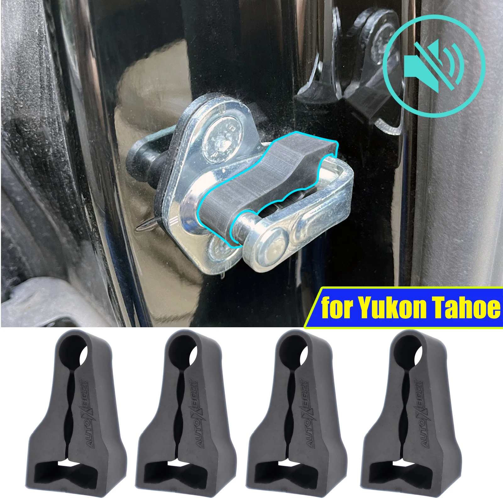 

Звуковой амортизатор, буфер дверного замка для GMC Yukon для Chevrolet Tahoe 2007-2014, звукоизолирующий стопор, глухой уплотнитель