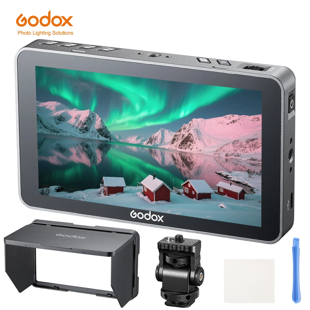 Фото Godox GM6S Pro 5,5-дюймовый 10 Вт 4K ультра яркий монитор камеры DSLR 3D LUT сенсорный экран IPS FHD 1920x1080 видео 4K HDM1 полевой моноito №2
