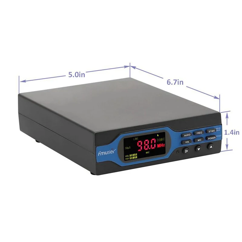 Полный комплект антенн FMUSER FU-X01CK FM-передатчик 1 Вт (TF-карта 8 ГБ аккумулятор Bluetooth)