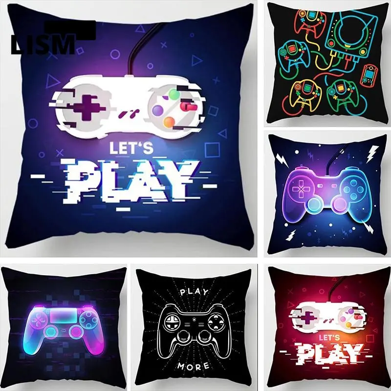 

Gamer Handle Cushion Cover Game Controller For Living Room Home Textiles Decorative Bedroom Sofa Chair Waist Throw Pillowcase