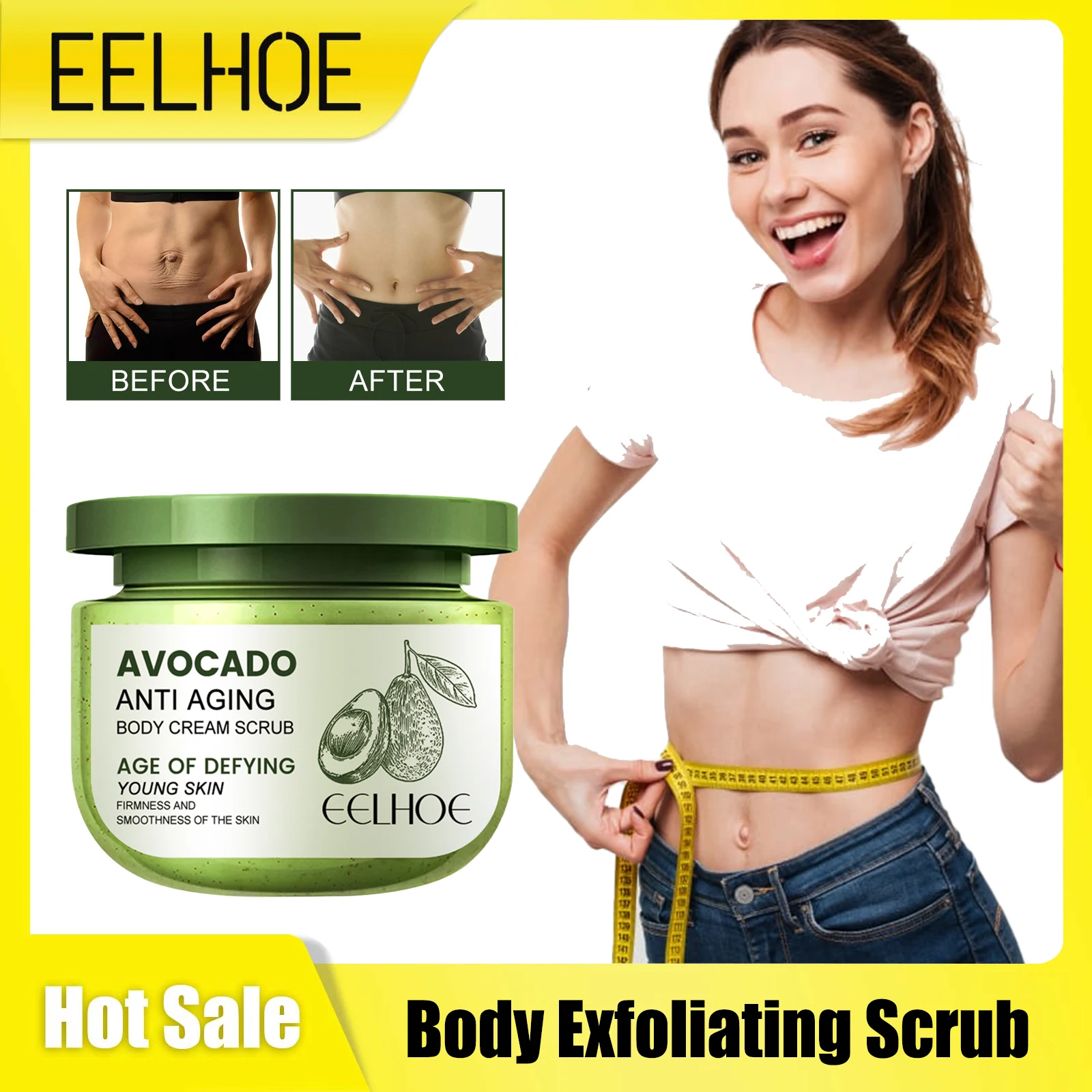 

Tighten Body Scrub Cream Removing Stretch Marks Anti Cellulite Slimming Shaping Lifting Firming Deep Cleansing Exfoliating Cream