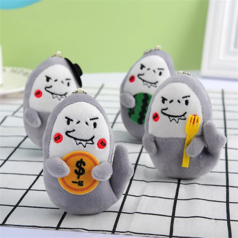 

10CM Creative Funny Weird Shark Plush Toy Doll Pendant Bag Charm Children Cartoon Cute Animal Plush Toy Gift