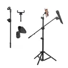 Стойка для микрофона напольная с коротким держателем для телефона