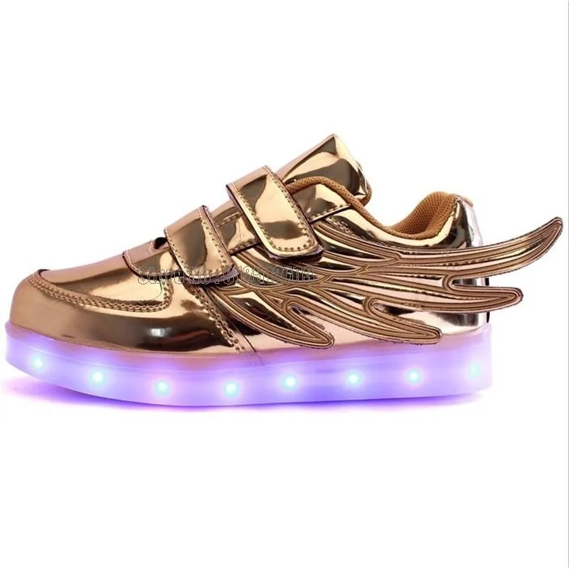 

Usb Charging Glowing Sneakers Kids Running Led Wings Kids Lights Up Luminous Shoes Girls Boys Fashion Shoes