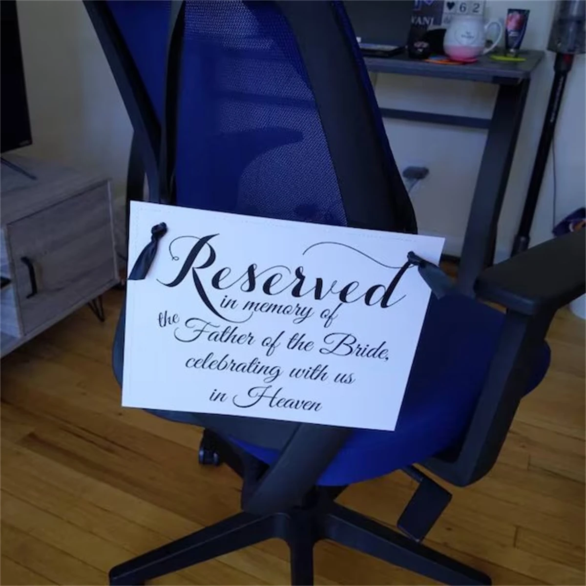 Персонализированный памятник баннер на свадебный стул с надписью в память о