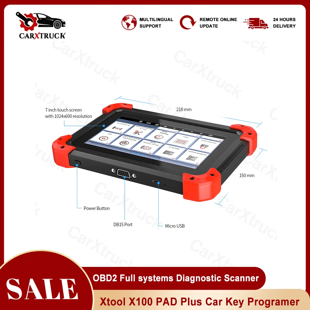 

Newest XTOOL X100 PAD PLUS OBDII Car Diagnostic Tool X100PAD Key Programmer With 12 Kinds Special Functions Update Online