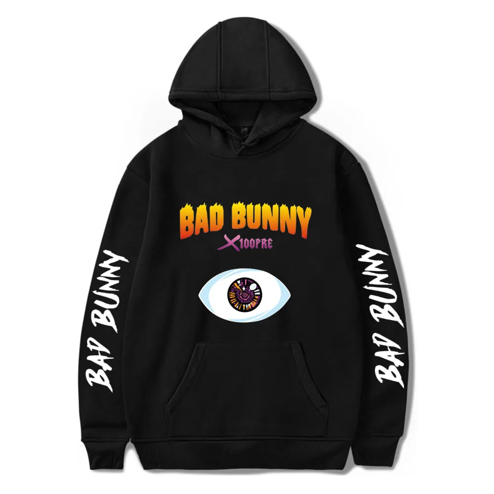 

2022 New Rapper Bad Bunny Hoodie Women Men Harajuku Sweatshirt Streetwear Hip Hop Pullover Hooded Jacket Casual Sports