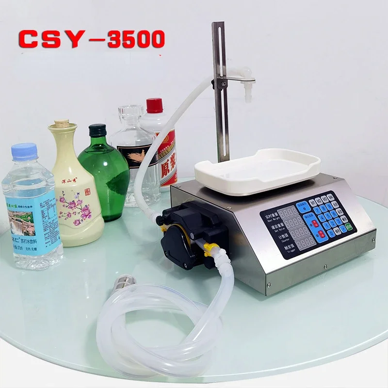 

3.5 L/Min Small Automatic CNC Weighing Liquid Filling Machine Liquor Beverage Soy Milk Quantitative Filler Dispensing Machine