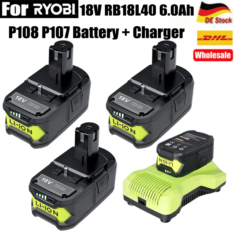 Набор сменных литий-ионных аккумуляторов Bonacell для Ryobi P104 P105 P103 P107 P731 P740 P741 P780 P813 |