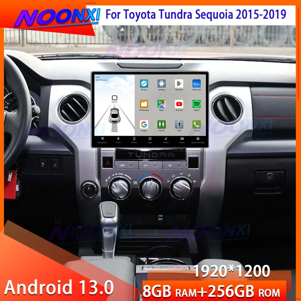 

Android 13 для Toyota Tundra Sequoia 2015-2019, GPS-навигация, беспроводной Carplay, автомобильный радиоприемник, стерео, мультимедийный видеоплеер, без 2din