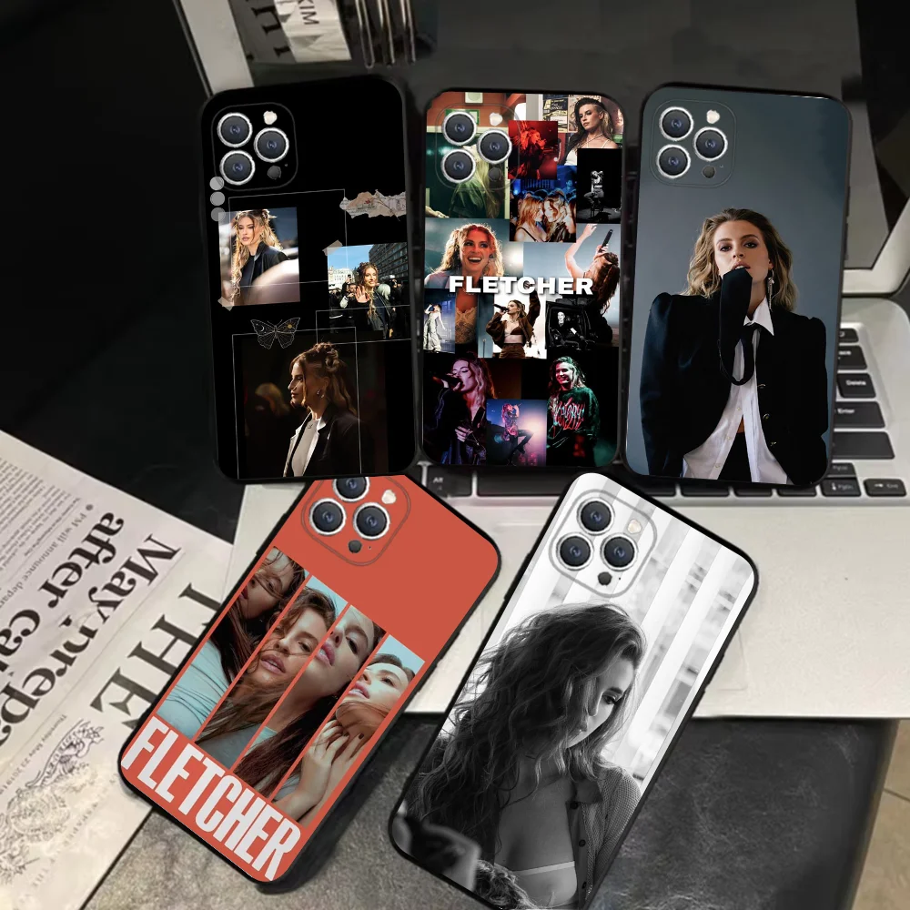 C-Cari F-Fletcher Phone Case For iPhone 16 15 14 13 12 11 Pro X XS Max XR Plus Mini Soft Black Cover