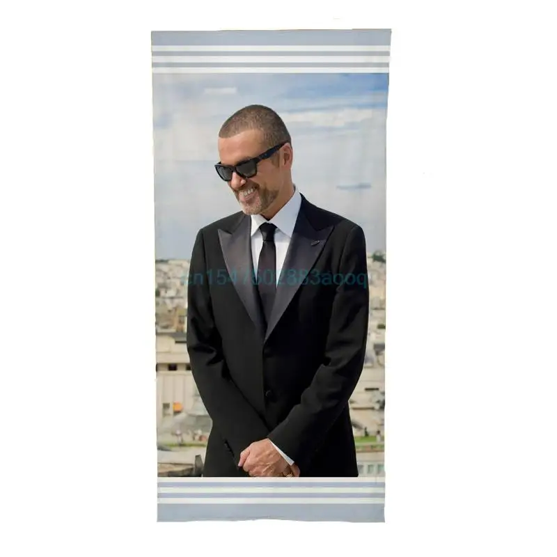 

New Hot Custom George Michael Towels Gym Sports Towels for Bath Swimming Surf Towel Bathroom Quick Dry Symphonica Faith Gifts