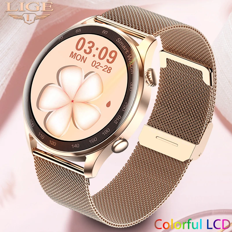 

LIGE HD Colorful LCD Smart Watch Women Bluetooth Call Sport Watches For Men Smartwatch Android IOS Ladies Fitness Tracker Clock