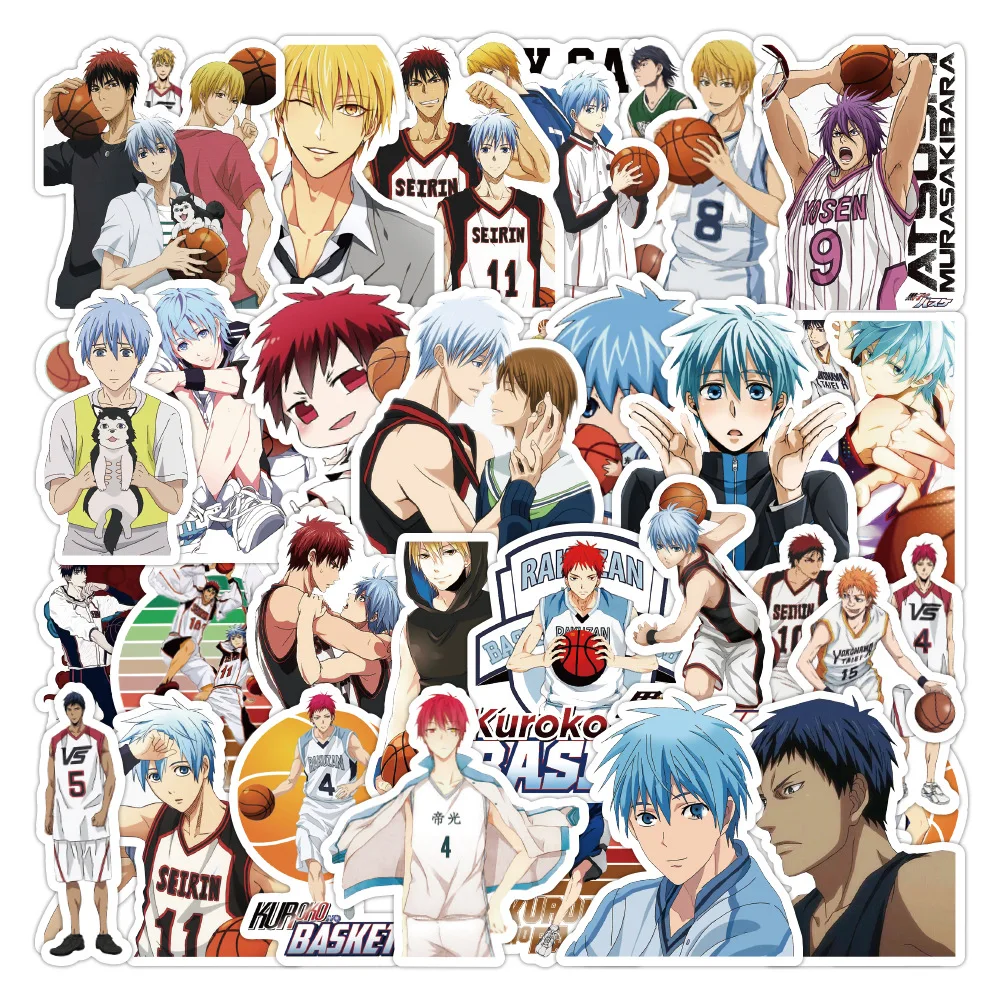 

50 шт. Аниме Kuroko's баскетбольные стикеры s наклейки Kuroko Tetsuya Diy ноутбук гитара чехол Автомобильная настенная Водонепроницаемая наклейка