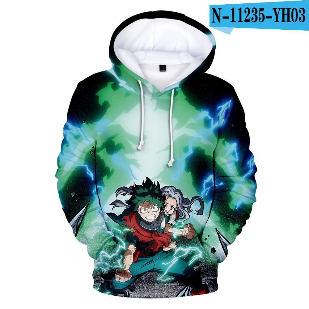 3D Print Hoodie Sweatshirts Hot Anime My Hero Academia Streetwear Oversized Pullover Men Women Fashion Casual Hoodies