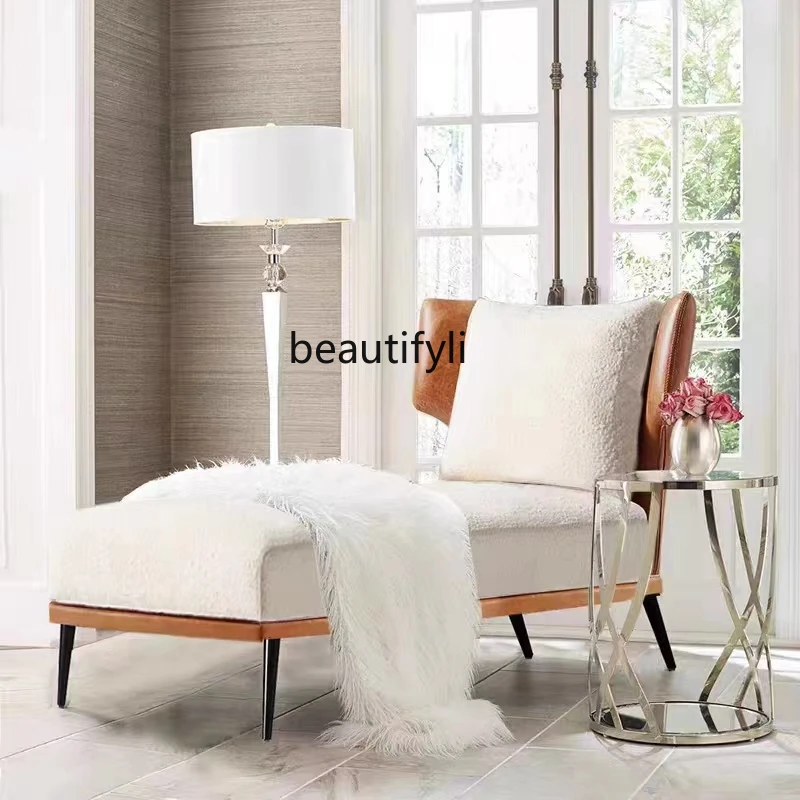 Скандинавский простой тканевый шезлонг для гостиной в маленькой квартире