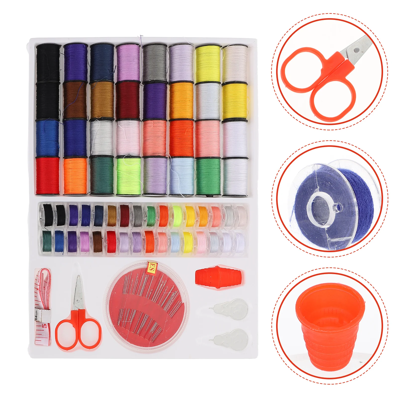 

Sewing Embroidery Thread Kit Floss Cross Stringknitting Toolsbox Set Starter Crochet Mini Threads Pocket Machine Crafts