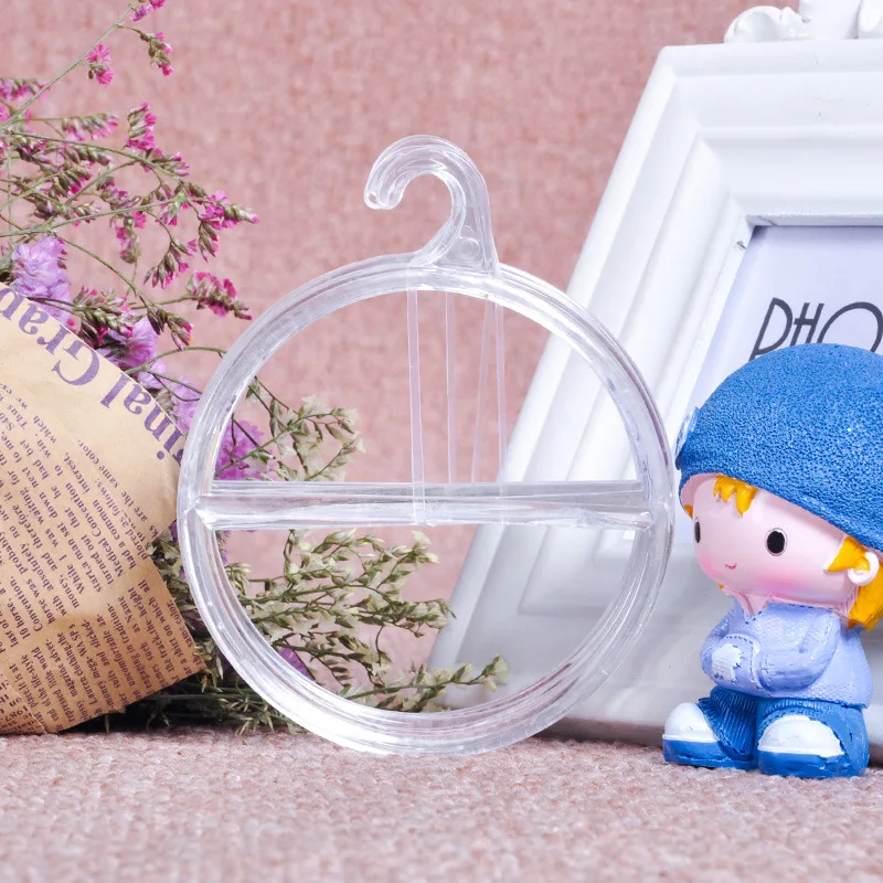 

Hot Sales Clear Round Plastic Scarf Hangers For Scarf and Belt 50 pcs/bag