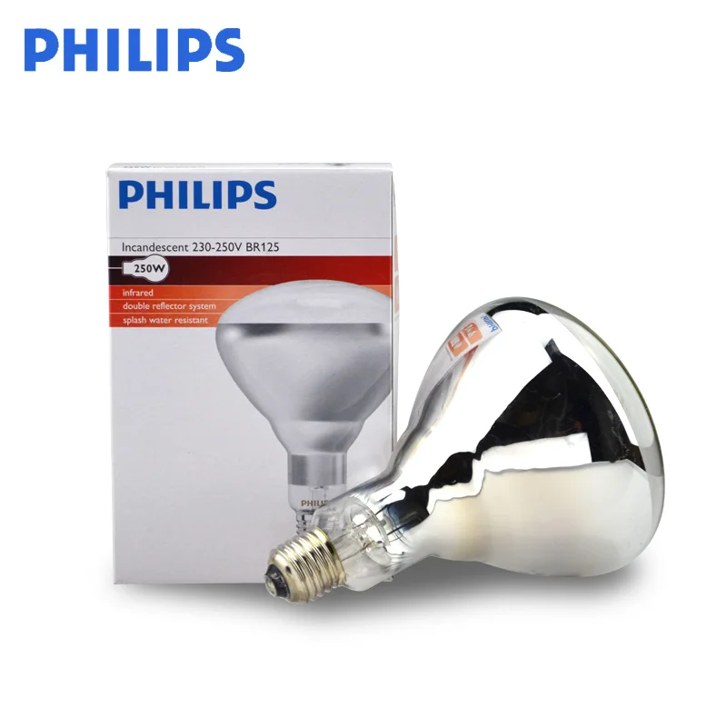 

Лампа нагревательная Philips BR125 E27 для сухих продуктов, 250 Вт, 375 Вт