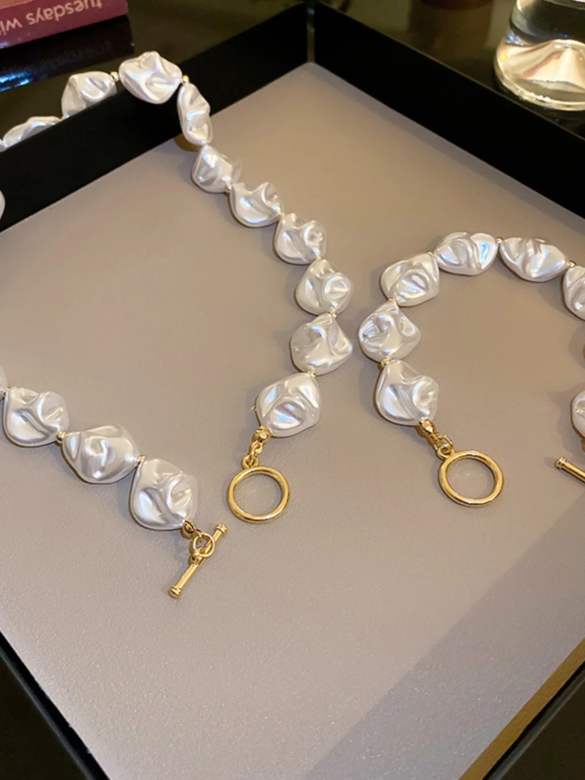 [Оригинал] ожерелье из нерегулярного искусственного жемчуга в стиле барокко с